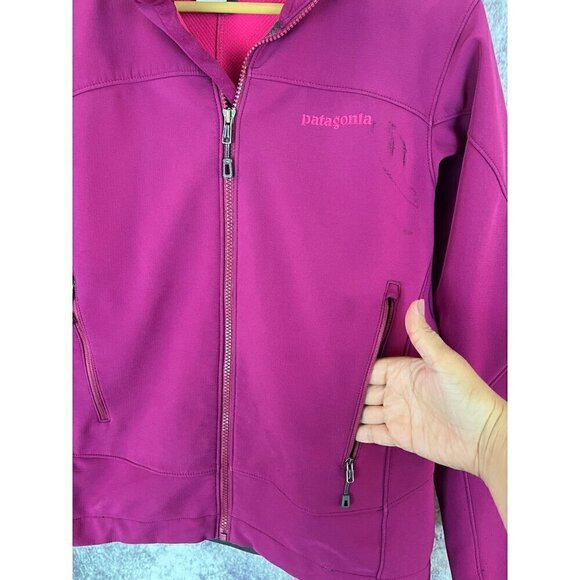 Patagonia PolarTec WindBloc Fuchsia Pink Full Zip Oockets Jacket Soft shell Smal - Picture 7 of 16
